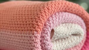 A Rolled Crochet Blanket