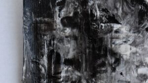 Abstract Painting in Black and White Paints