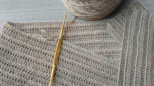 Brown Yarn and Crochet Hook