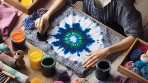 woman Setting Tie-Dye m