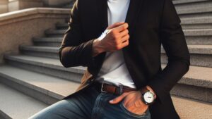 man in Black Blazer and Blue Denim Jeans